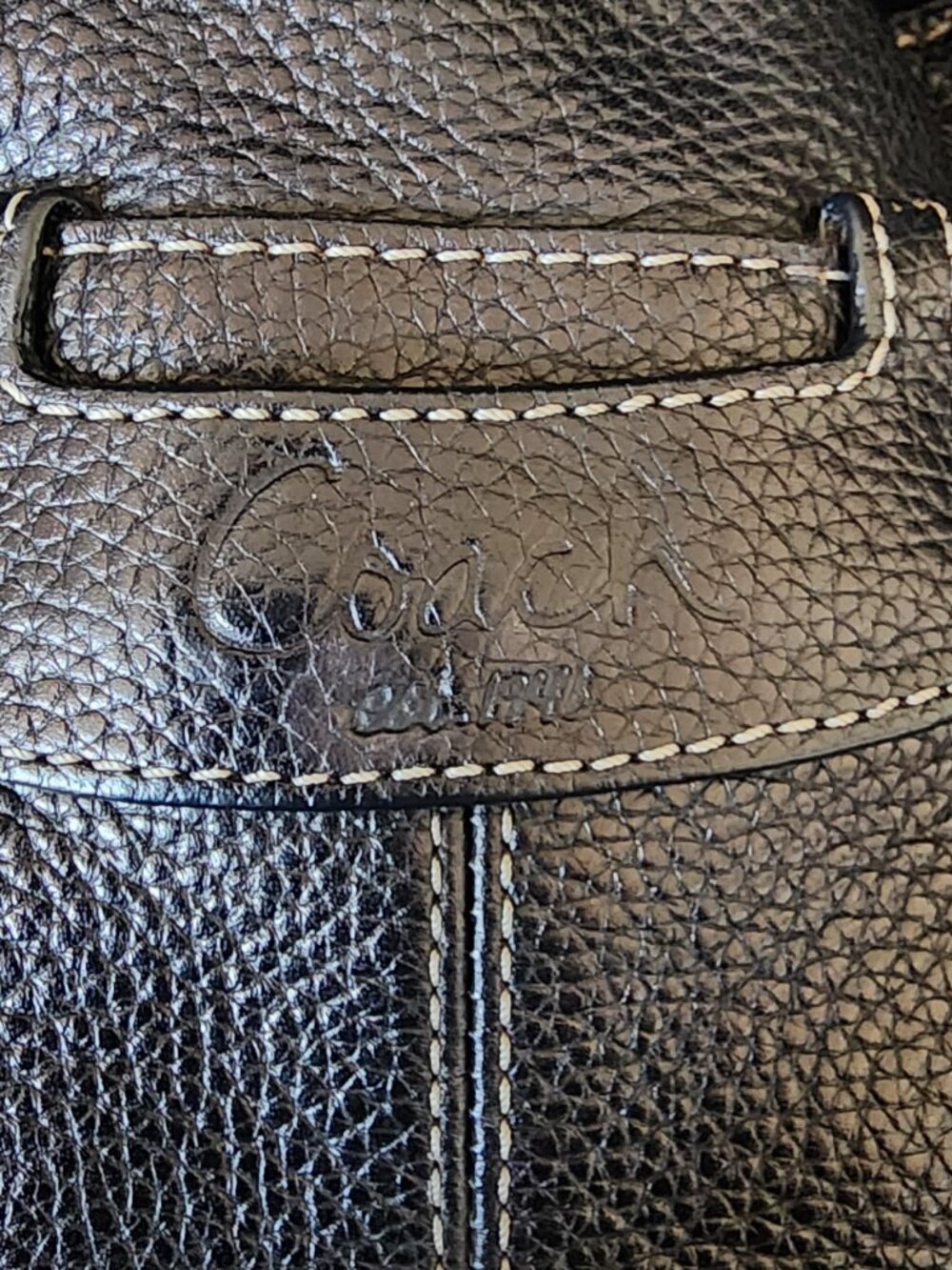 Coach Penelope Black Pebbled Leather Satchel Shoulder Bag - Picture 11 of 11